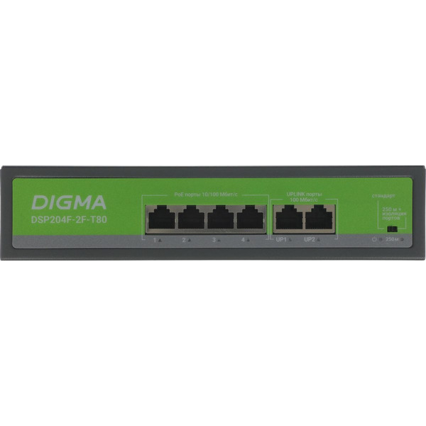 Коммутатор Digma DSP204F-2F-T80 V1