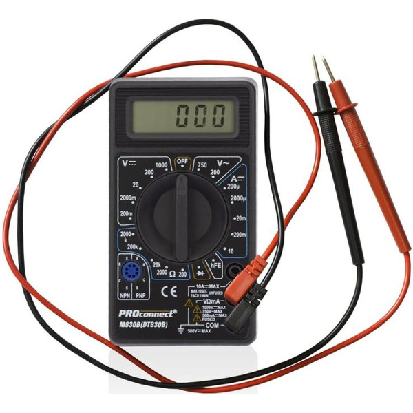 Портативный мультиметр PROconnect M830B (DT830B) 13-3011