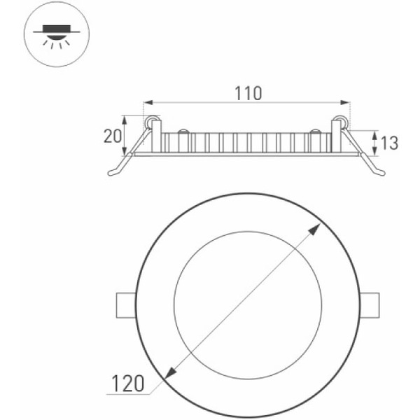 Точечный светильник Arlight DL-120M-9W Day