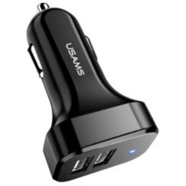 Автомобильное зарядное USAMS US-CC087 C13 2.1A Dual USB (черный)