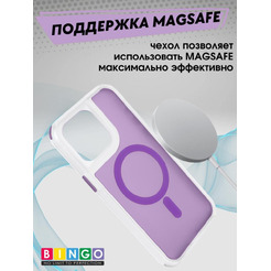 Бампер BINGO Model Magnetic APPLE iPhone 16 Pro Max фиолетовый