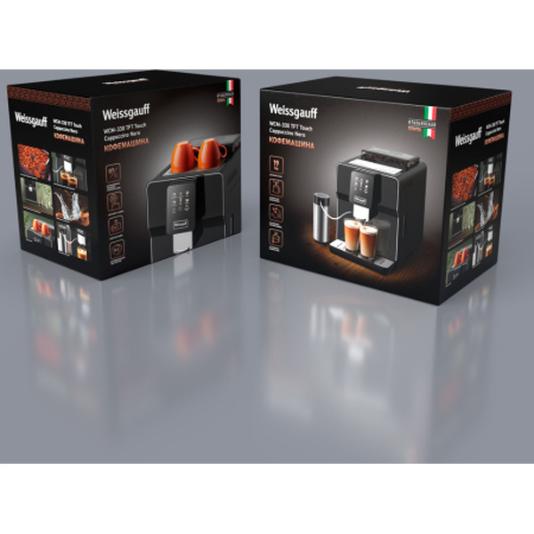 Кофемашина WEISSGAUFF WCM-330 TFT Touch Cappuccino Nero
