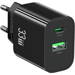 Сетевое зарядное Usams CC317 T65 33W (черный)