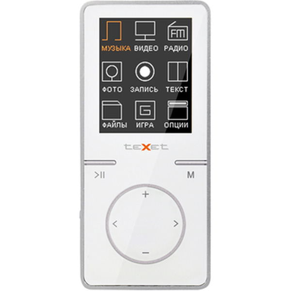 Mp3-плеер TEXET T-47 8 ГБ белый