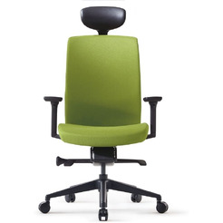 Кресло BESTUHL J2 (черная рама, спинка-ткань, сиденье-ткань, крест.-пластик, зеленый)