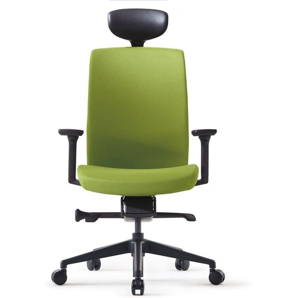 Кресло BESTUHL J2 (черная рама, спинка-ткань, сиденье-ткань, крест.-пластик, зеленый)