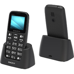 Мобильный телефон Maxvi B110ds +ЗУ WC-112 (черный)