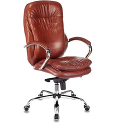 Кресло Бюрократ T-9950 (светло-коричневый Leather Eichel кожа)