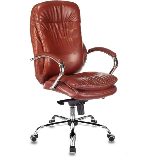 Кресло Бюрократ T-9950 (светло-коричневый Leather Eichel кожа)