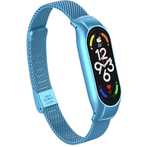 Ремешок Bingo Stainless Grid для XIAOMI Mi Band 7 (голубой)
