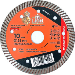 Диск алмазный по бетону M-Lion MDTP125 125*22.23мм
