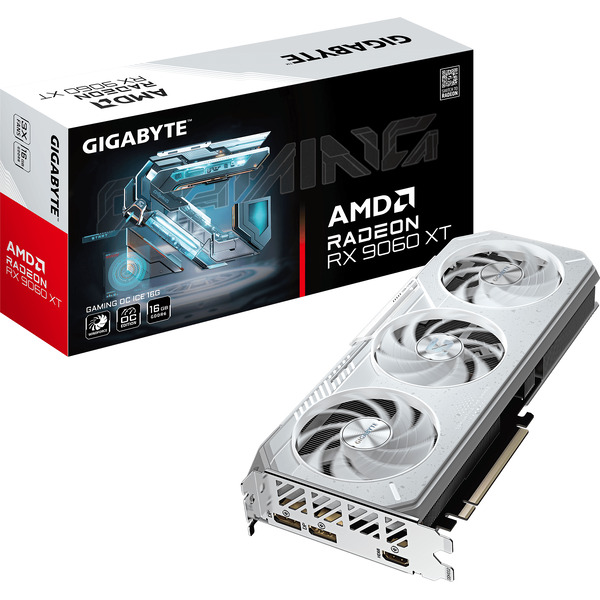 Видеокарта Gigabyte RX 9060 XT Gaming OC Ice 16GB GDDR6 (GV-R906XGAMINGOCICE-16GD)