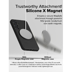 Чехол Ringke SILICONE MAGNETIC для Galaxy S25 Plus BLACK