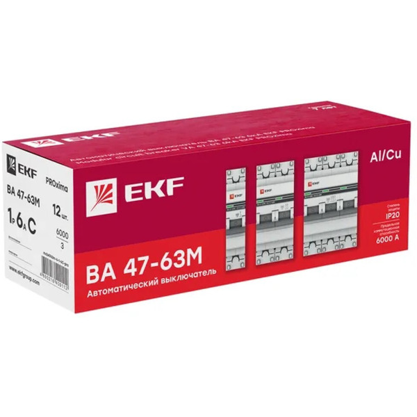 Выключатель автоматический EKF PROxima ВА 47-63M 1P 10А (C) 6кА (без теплового расцепителя)