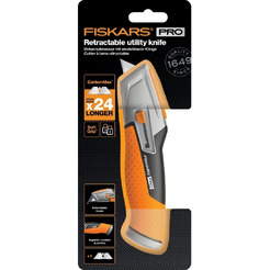 Строительный нож с выдвижным сменным лезвием Fiskars CarbonMax 1027223