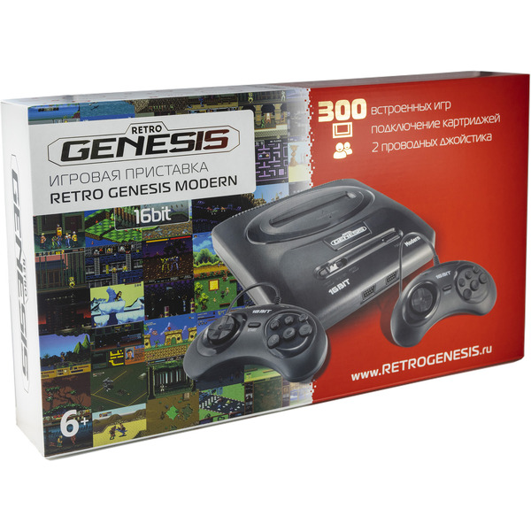 Игровая приставка Retro Genesis Modern (2 геймпада, 300 игр)