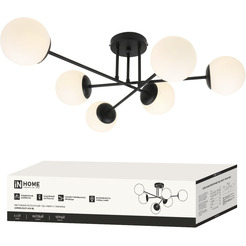 Люстра под лампу INhome AURORA EASY-6G9-BL 6хG9 матовые плафоны, черный корпус
