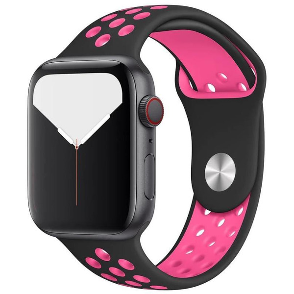 Ремешок Bingo Sport для APPLE Watch 38/40/41mm (S) Черный с розовым