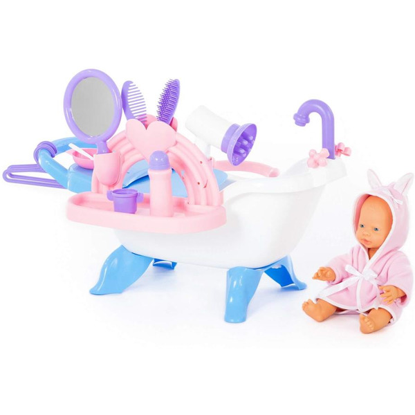 Набор для купания кукол Полесье №2 с аксессуарами и пупсом 83432