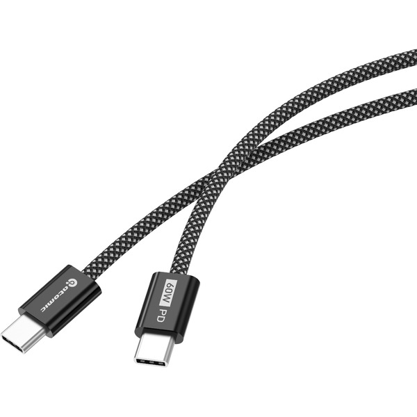 Кабель Atomic Real USB-C-USB-C PD 60W 30.405 (1.5м, черный)