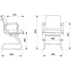 Кресло Бюрократ CH-993-LOW-V/BLUE