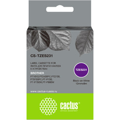 Картридж-лента Cactus TZe-S231 CS-TZES231 (черный)