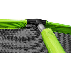 Батут Alpin SKY Carbon inside зеленый 12ft. с защит.сеткой и лестницей ASK-374