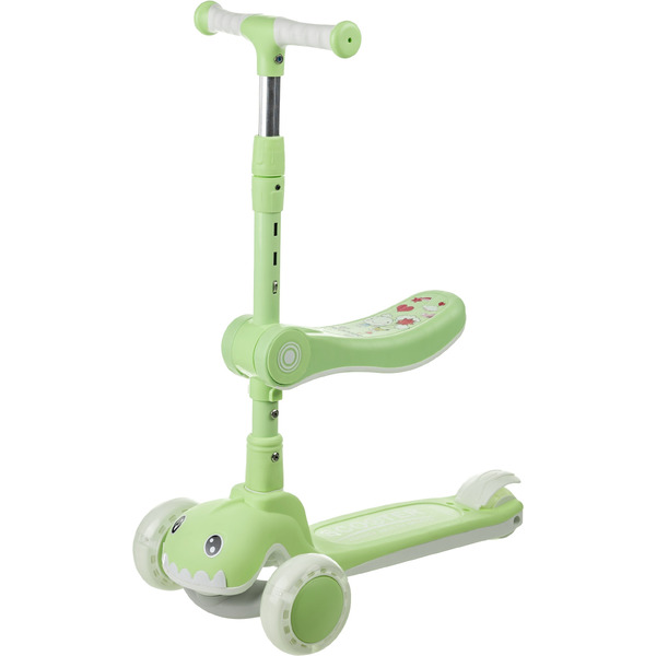 Самокат детский Ricos T-Rex JSCML603B (белый/зеленый)