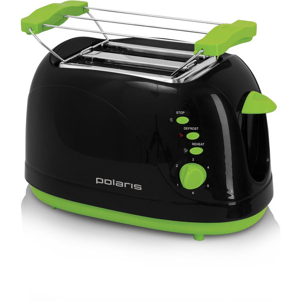 Тостер POLARIS PET0706LB(черный с зеленым)