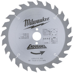 Диск пильный (по дереву) MILWAUKEE D 165х20х2.6 мм 24Z  4932352131