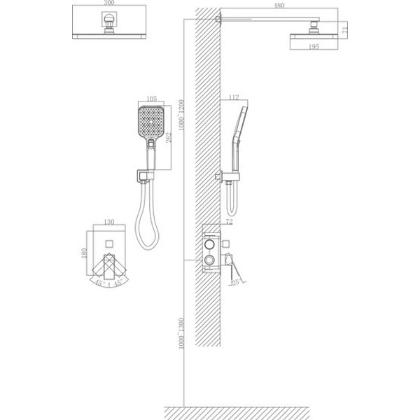 Душевой гарнитур A-Five A5-1157