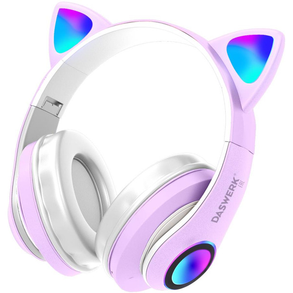 Наушники с ушками Daswerk STN-28 (фиолетовый)