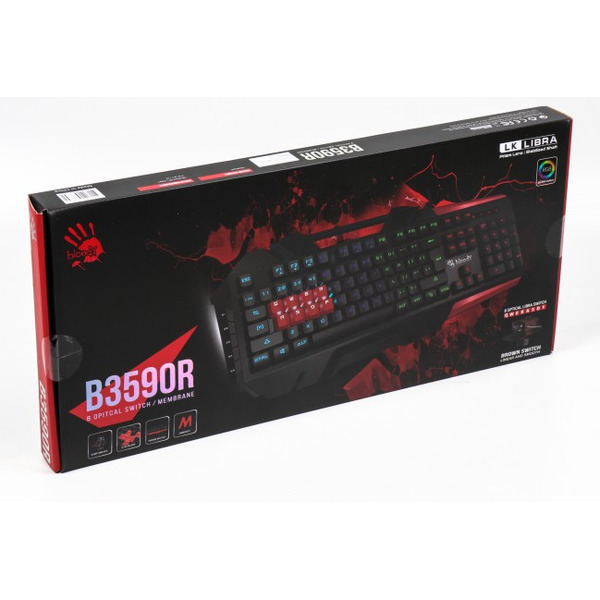 Клавиатура A4Tech Bloody B3590R (черный/красный)