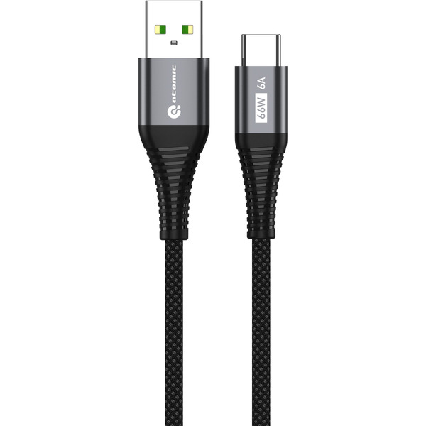 Кабель Atomic Hipper USB-A-USB-C 6A 66W 30.393 (1.5м, черный)