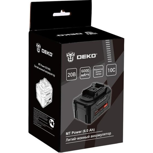 Аккумулятор Deko MT Power 084-1066 (20В/6 Ач)