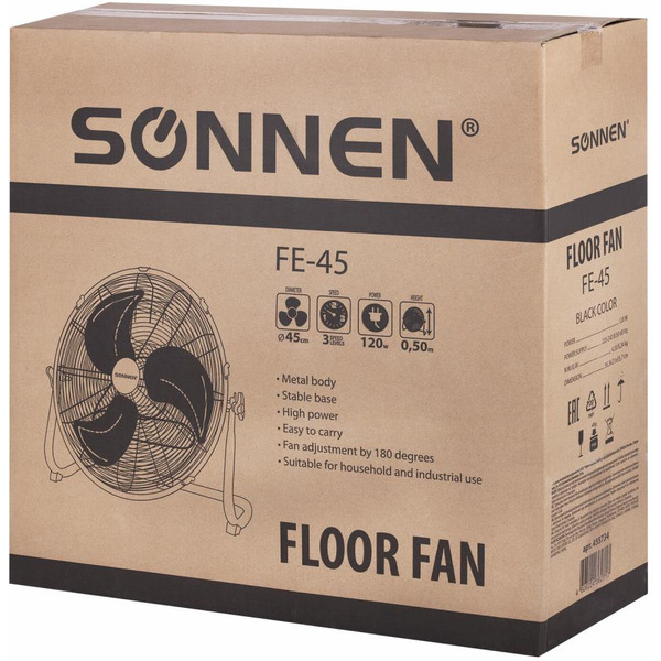 Вентилятор напольный SONNEN FE-45A