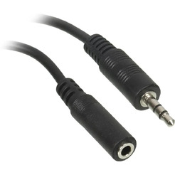 Кабель-удлинитель аудио Buro Jack 3.5 (m) - Jack 3.5 (f) (2м, черный)