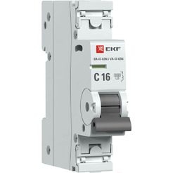 Автоматический выключатель EKF PROxima ВА 47-63N 1P 16А (C) 6кА M636116C