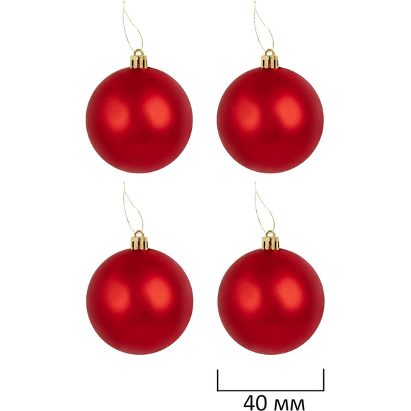 Шары елочные ЗОЛОТАЯ СКАЗКА Red&Snow Winter 592595 (красный, белый )