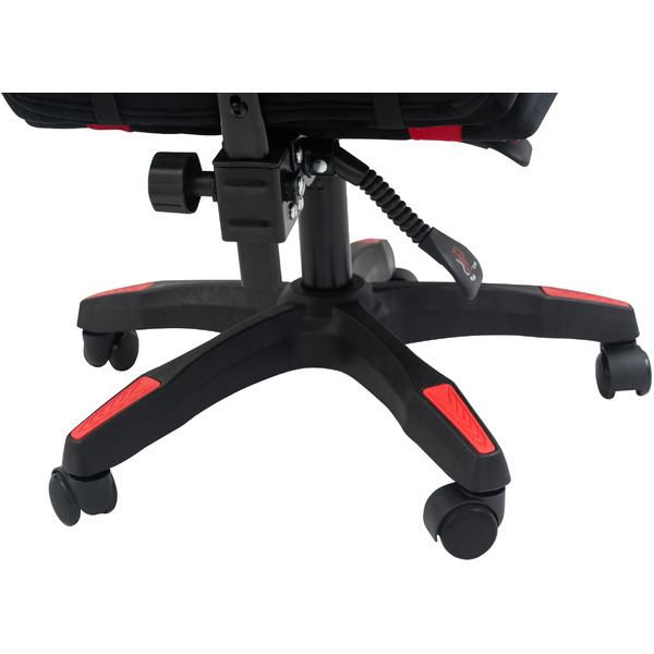 Вибромассажное кресло Calviano 1584 (велюр, черный/красный)