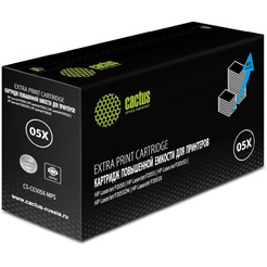 Картридж лазерный Cactus CS-CE505X-MPS CE505XX черный (13000стр.) для HP LaserJet P2050 /P2055 /P2055D/ P2055DN / P2055X