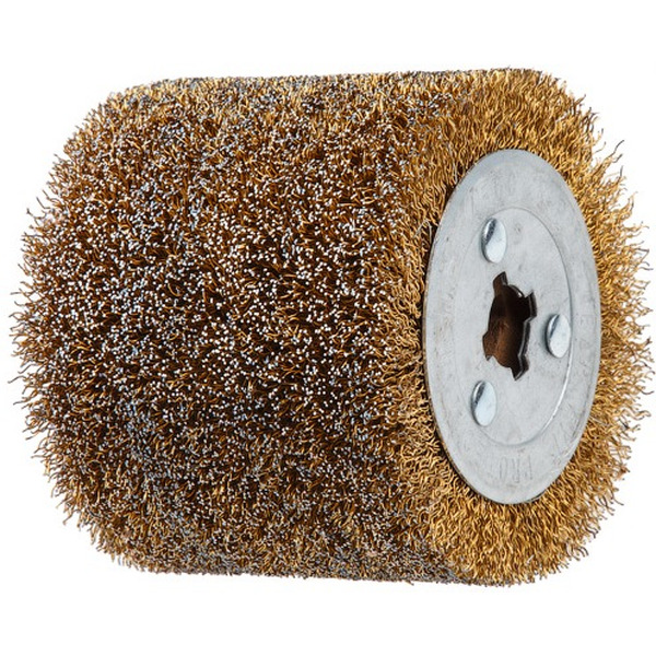 Щетка для шлифмашины WORTEX стальная с латунным покрытием 120х100х19 (SW1012SW00519)