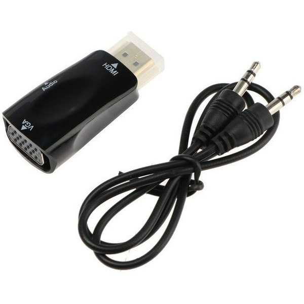 Переходник HDMI-VGA ExeGate EX-HDMIM-VGAF-C (19M/15F+ audio) EX284927RUS