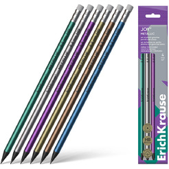 Набор чернографитных карандашей Erich Krause JOY® Metallic 61732 (4 шт)