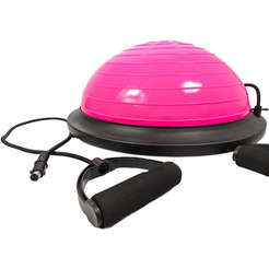 Балансировочная платформа AMETIST BOSU ball 45 см (розовый)