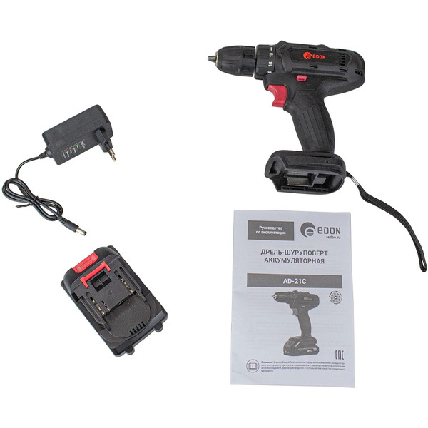 Дрель-шуруповерт Edon AD-21CBL