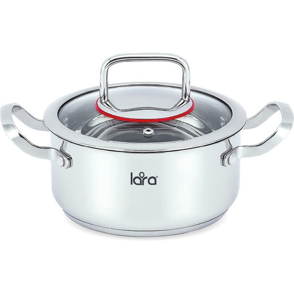 Кастрюля LARA Prima LR02-504 (нерж)