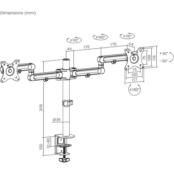 Кронштейн для монитора Ultramounts UM737