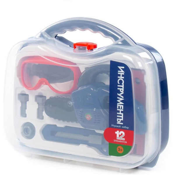 Набор инструментов Полесье №60 (12 элементов) 92827 (синий)