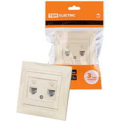 Розетка телефонная TDM Electric Лама SQ1815-0118